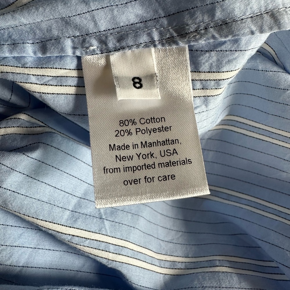 Rachel Comey Blue and White Bishop Sleeve Agathon dress oversized 8 - Picture 9 of 10